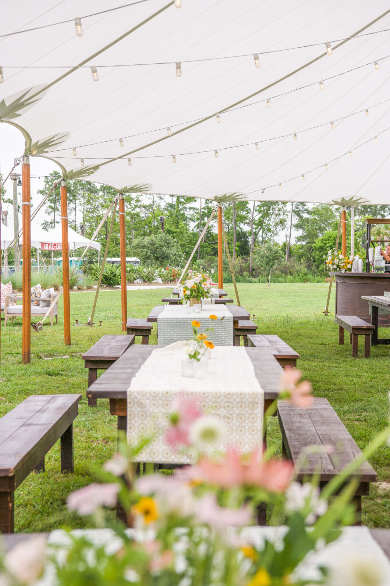 Tented reception