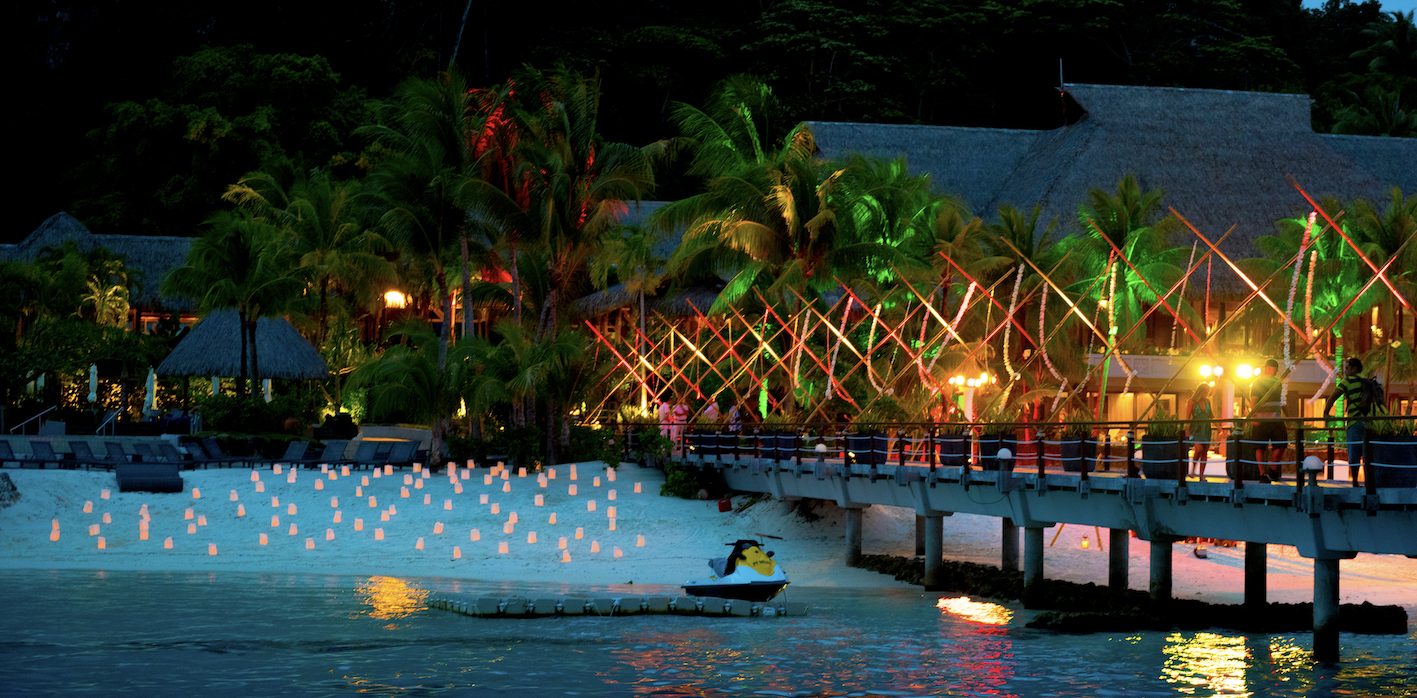 beach party welcome area BORA