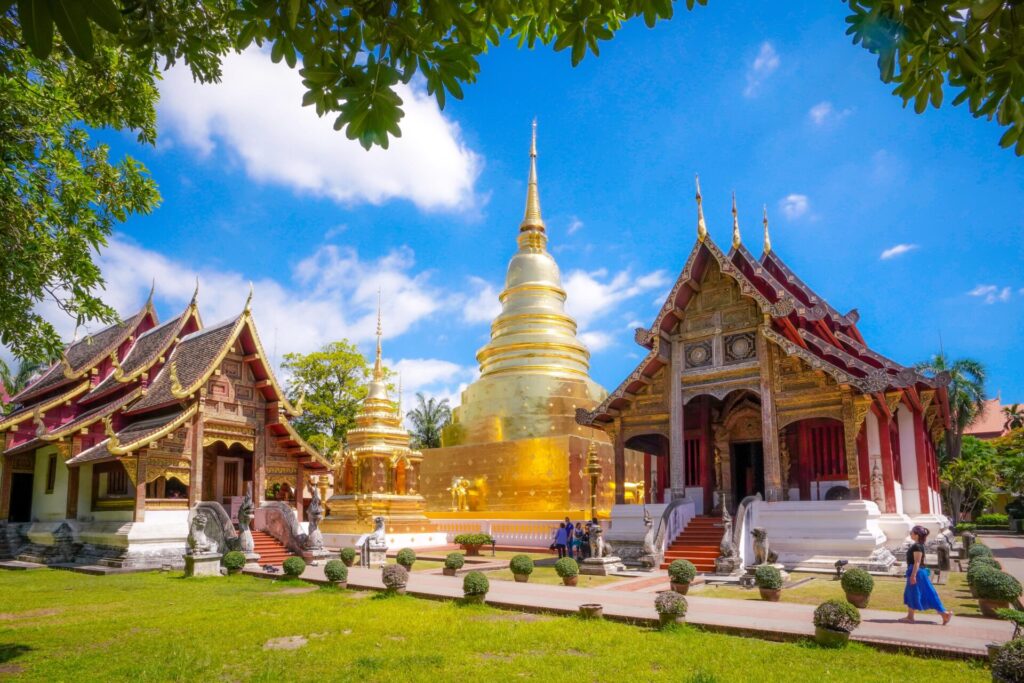 One of Chiang Mai tourist destination, Wat Phra Singh.