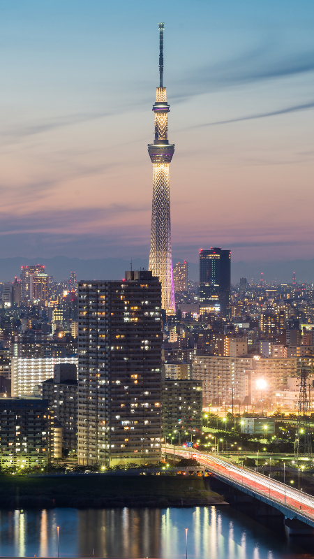 Skyline view of Tokyo