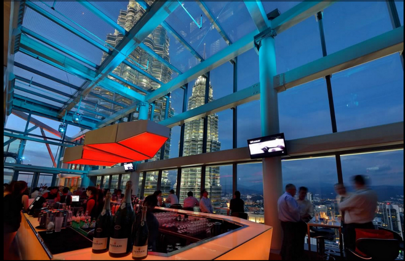 City view from skyscraper venue in Kuala Lumpur