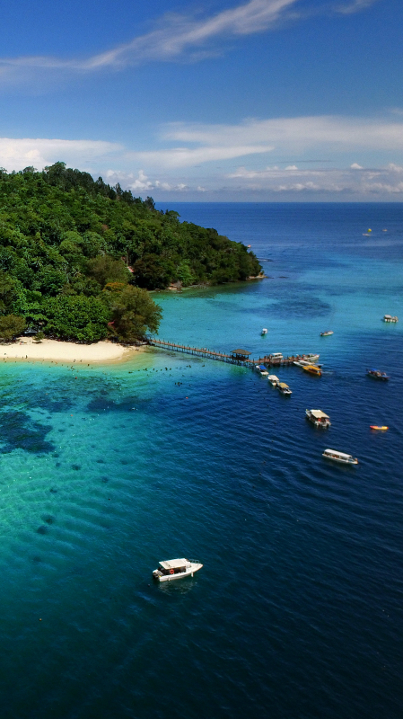 Aerial view of islands