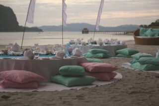 Gala dinner set up for event in Langkawi.