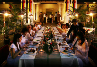 Gala dinner set up for event in Kuching