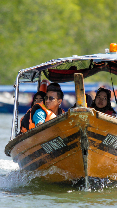 Safari boat through the mangroves