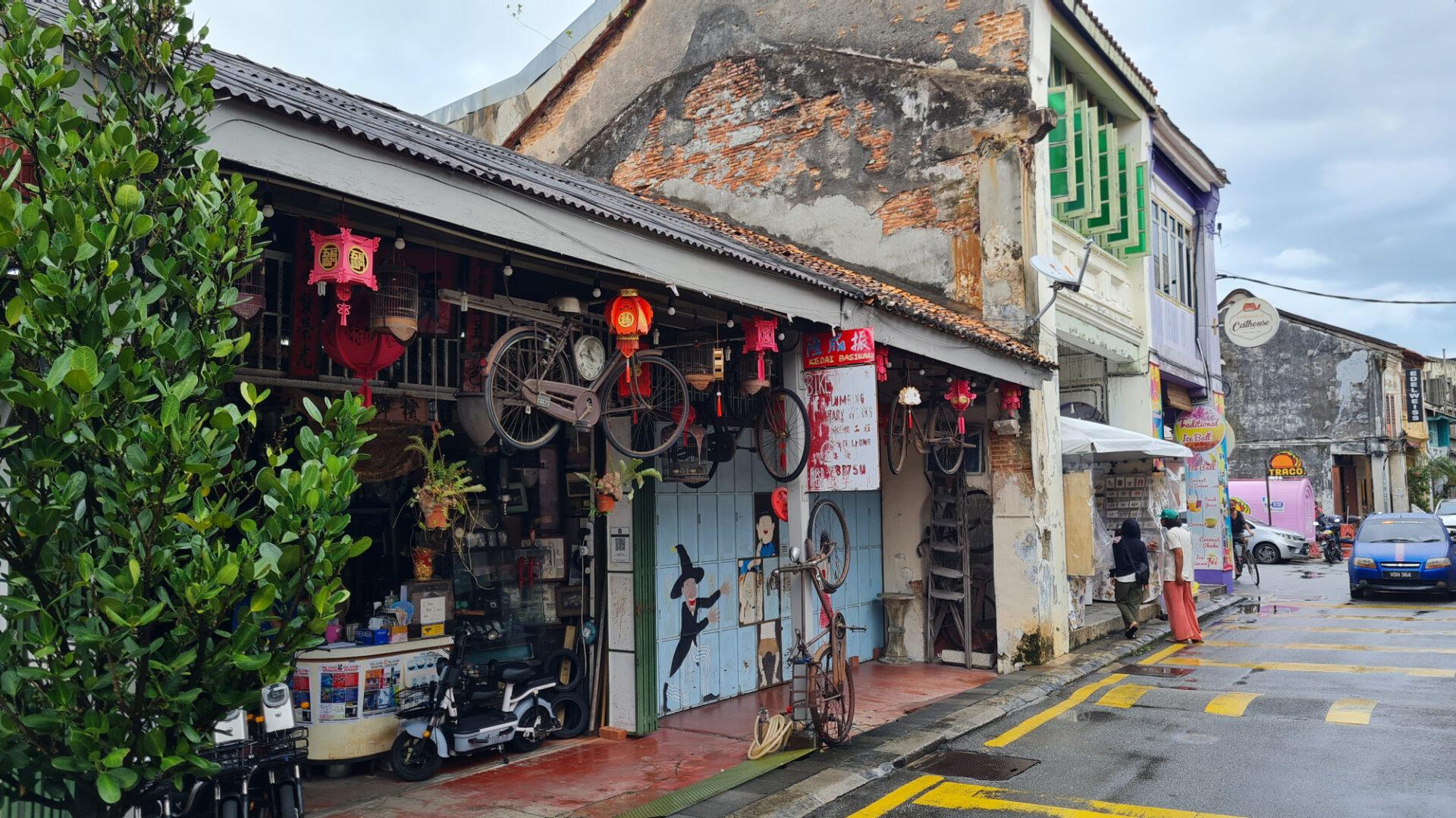 Street view with art