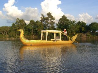 Cambodian gondola cruise activity in Siem Reap