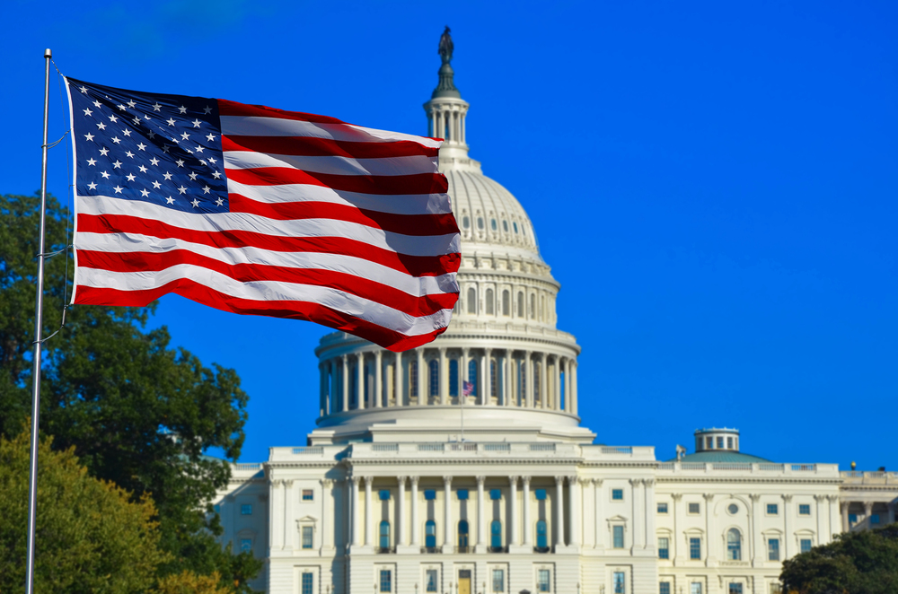flag at capitol building