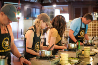 Group activity arrangement for event in Bangkok, Thai Cooking class.