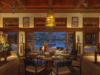 Gala dinner set up for event in Chiang Mai.