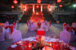 Gala dinner set up for event in Ho Chi Minh city.