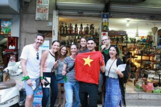 Group activity arrangement in Hanoi.