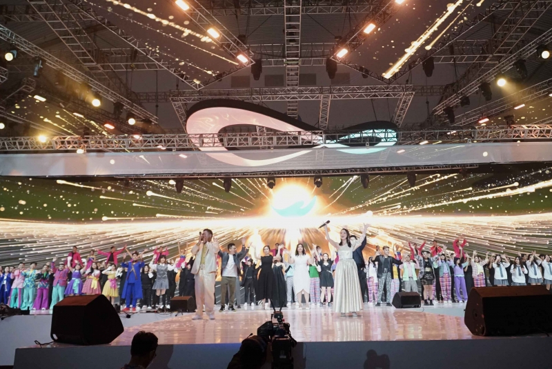 The event set up in Jakarta