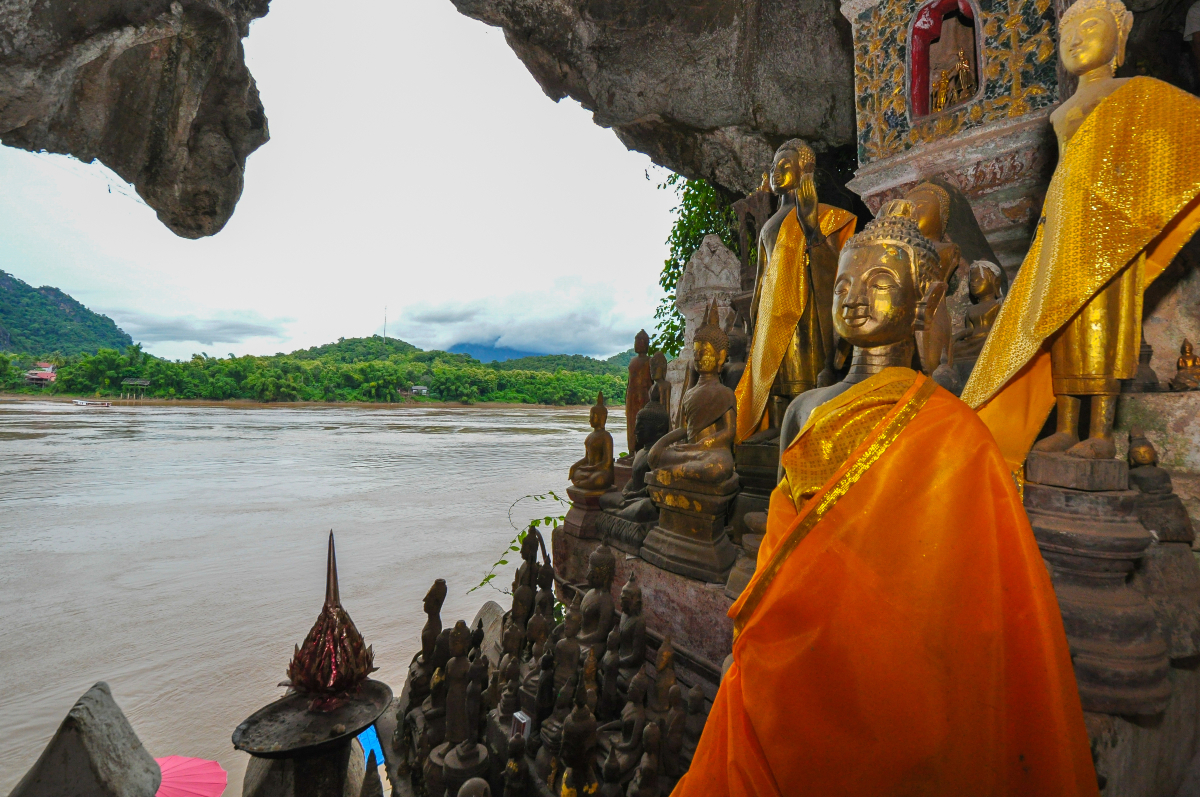 Pak Ou Caves visit along the Mekong river cruise