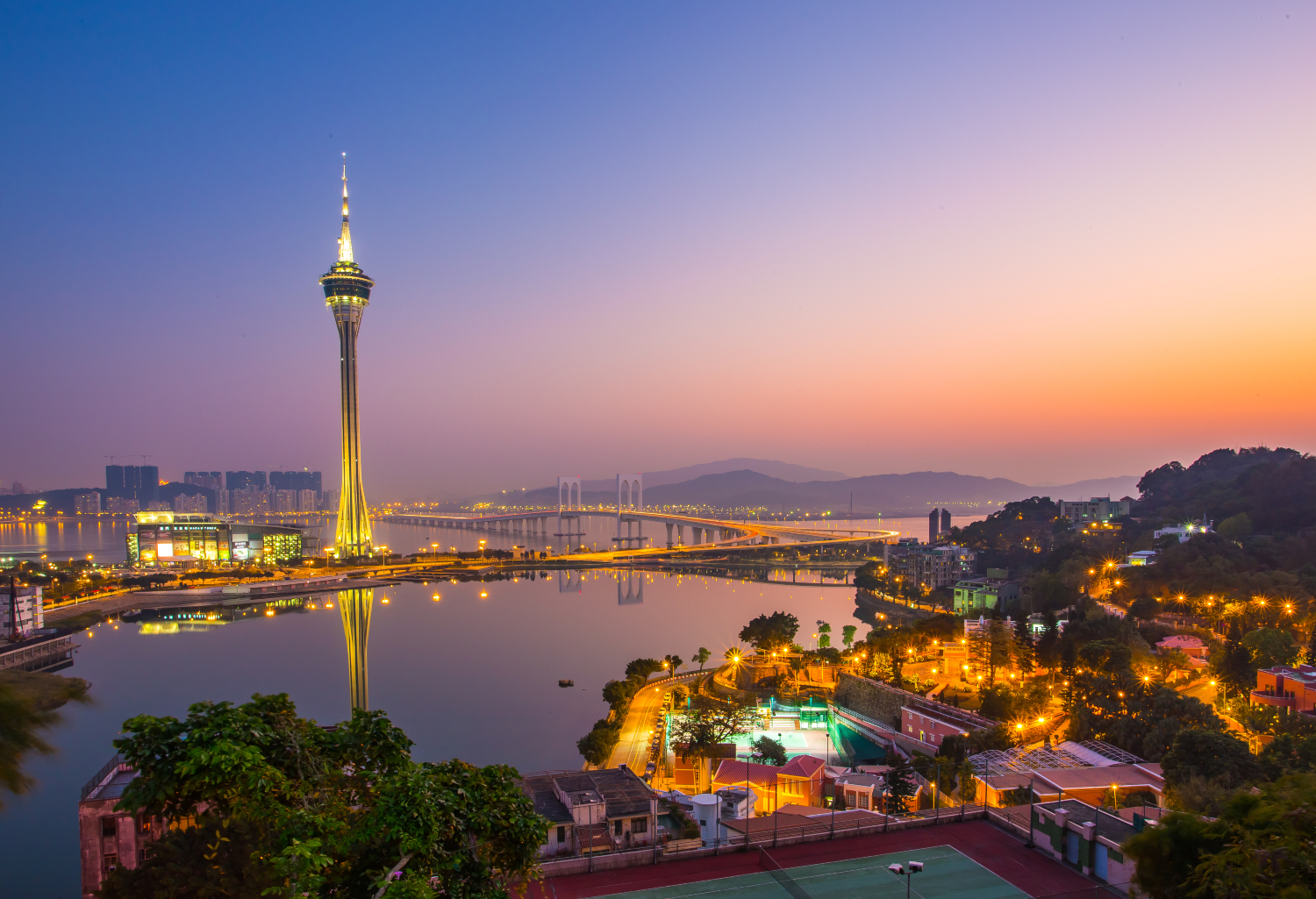 Macau city view at night