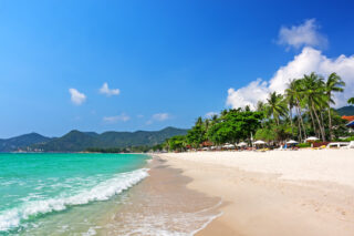The beach landscape of Koh Samui.