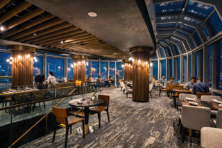 Gala dinner set up for event in Singapore.