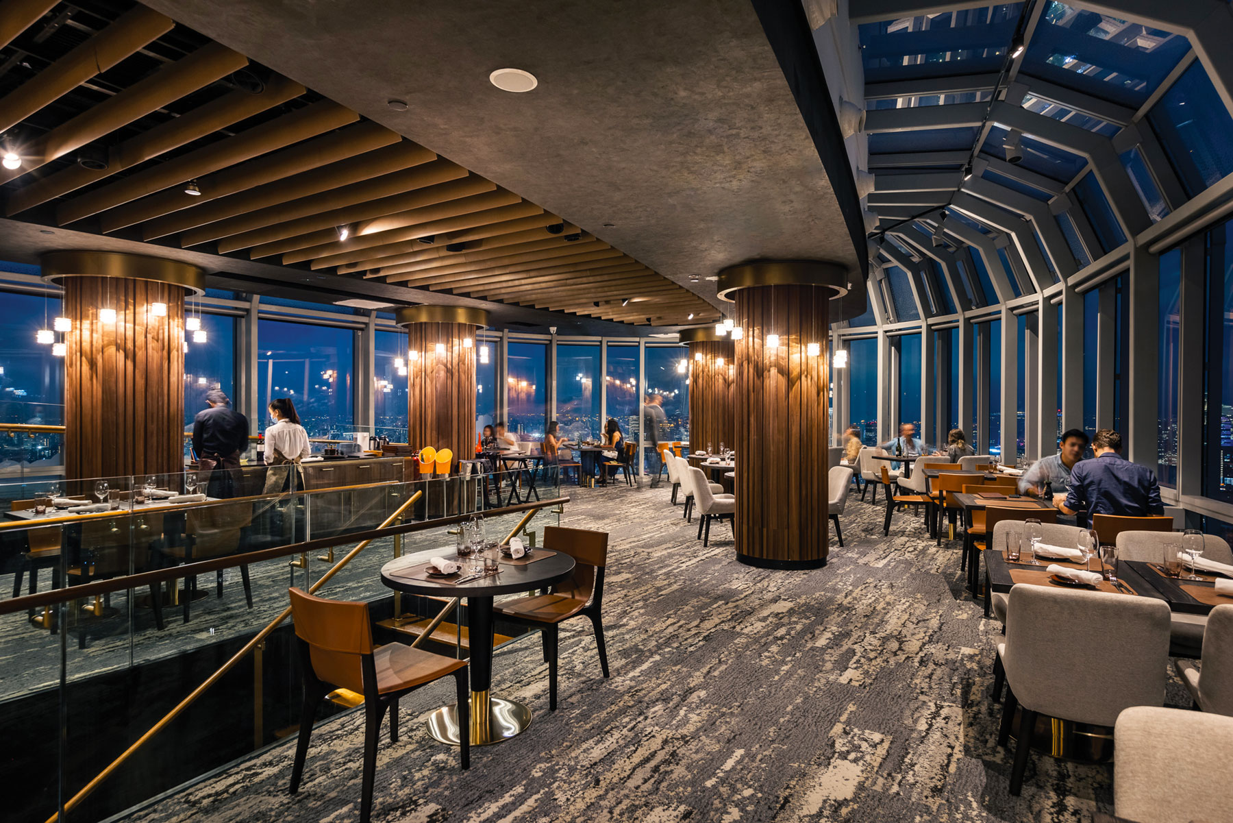 Gala dinner set up for event in Singapore.