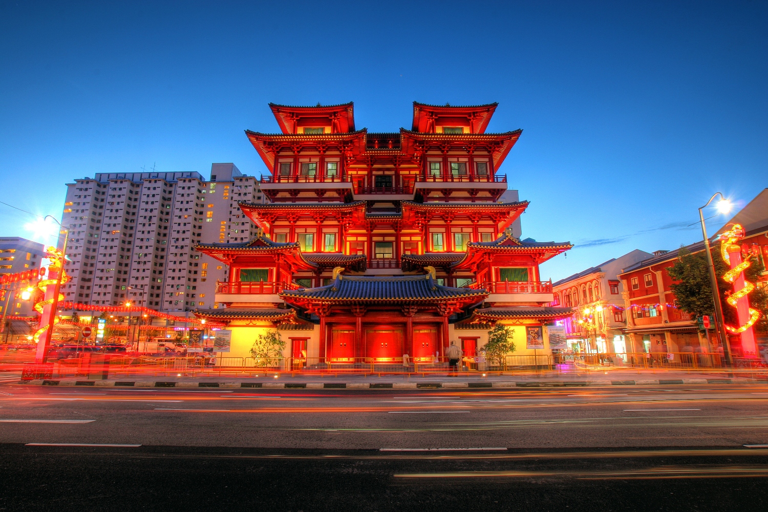 A Buddha's Relic Tooth Temple in Singapore.