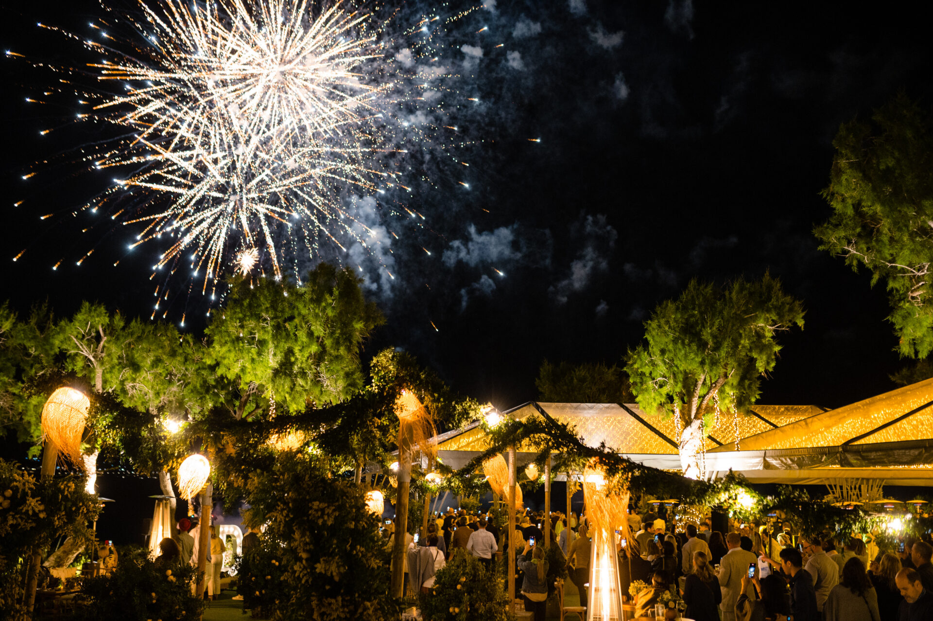 Event at night with fireworks