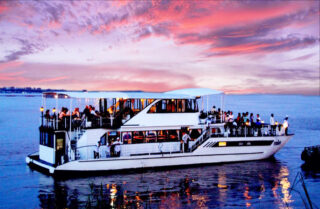 A group event on cruise along Mekong river, Phnom Penh.