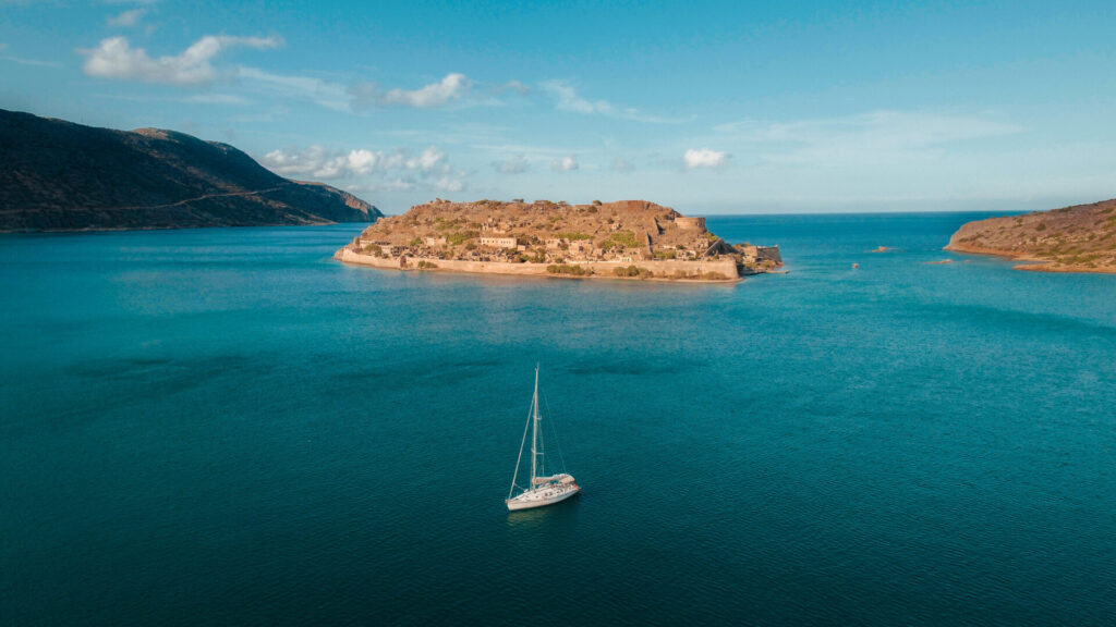 Private cocktail at the archeological site of the Spinalonga Island