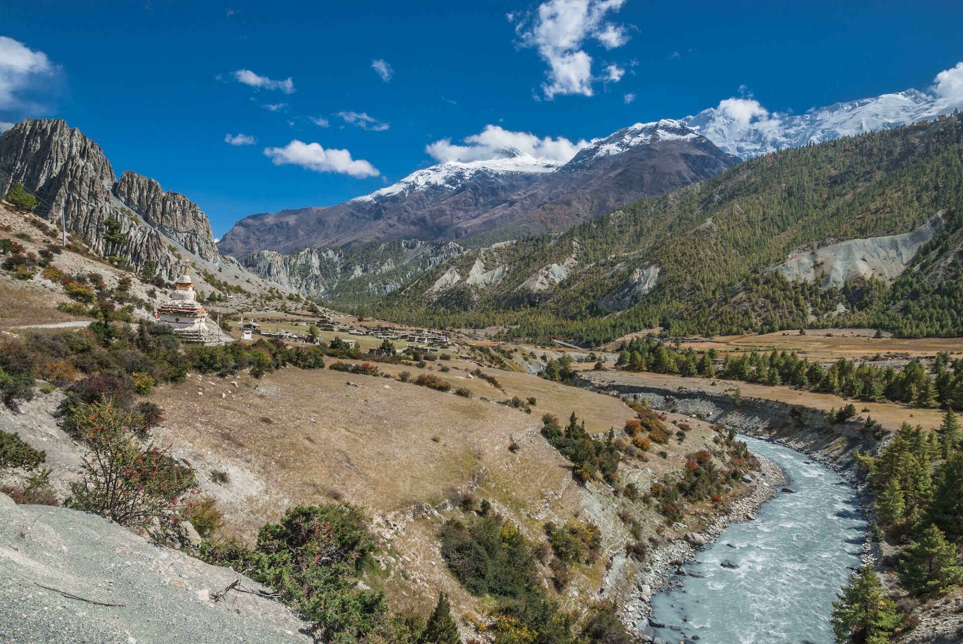 View of Marshyangdi river