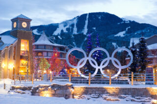 Whistler Olympic Plaza winter daytime