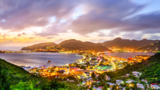 Aerial view of Saint Maarten