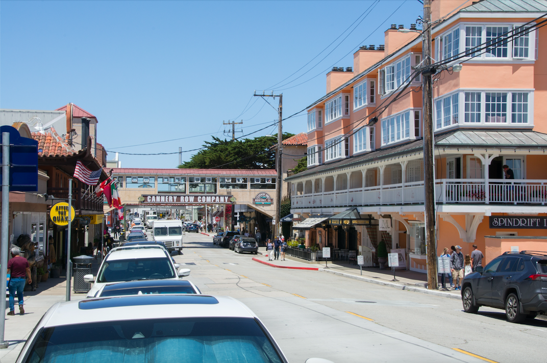 street with cars in Monterey, CA
