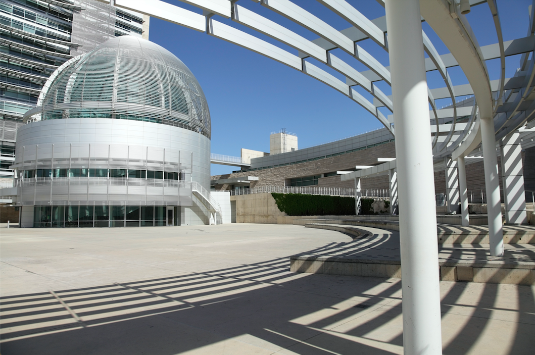 modern building with glass and metal architecture