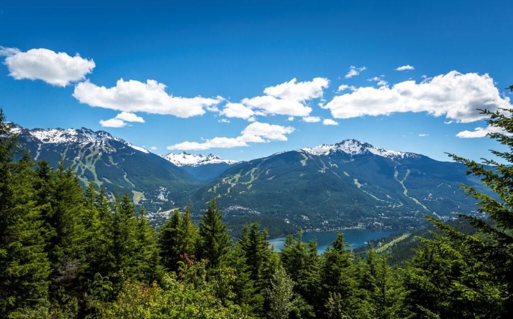 mountains in the summer