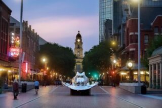 Downtown evening visual