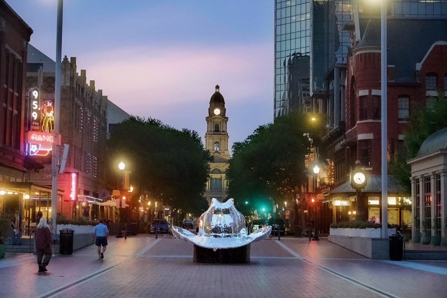 Downtown evening visual