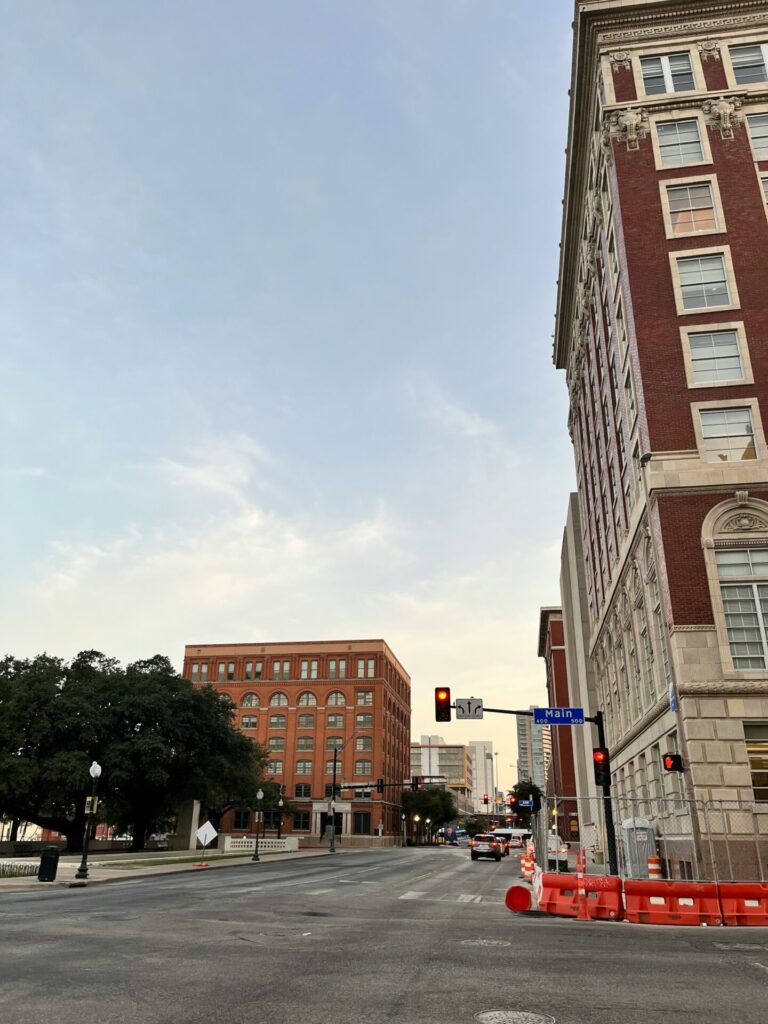Main Street Outside Sixth Floor Museum at Dealey Plaza Where JFK was Killed