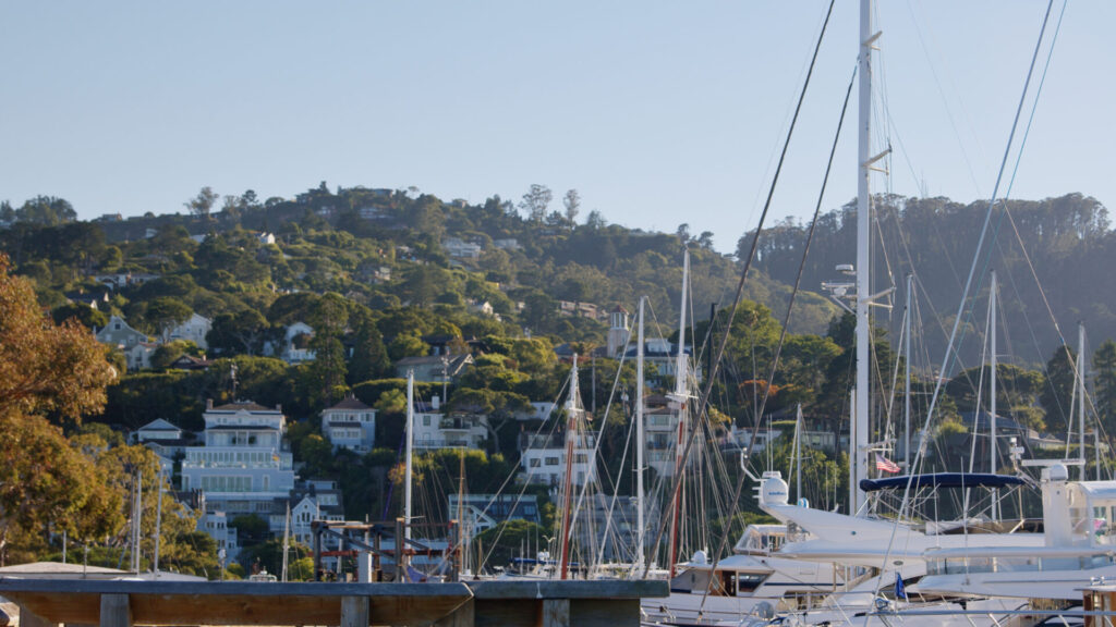 sailboats in the harbor of sausalito, CA