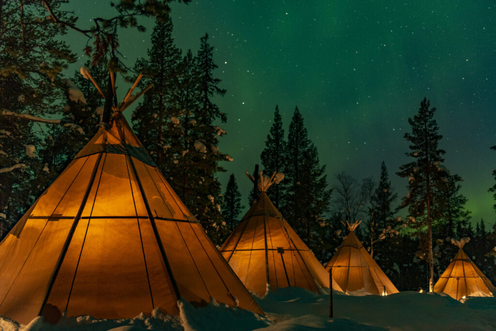 Sápmi Nature Camp is a small-scale, sustainable and personal glamping site close to nature, where you can get a glimpse into traditional Sámi culture