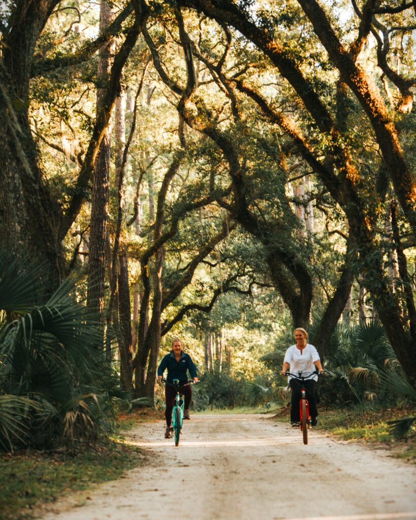 Bike riding in Palmetto Bluff