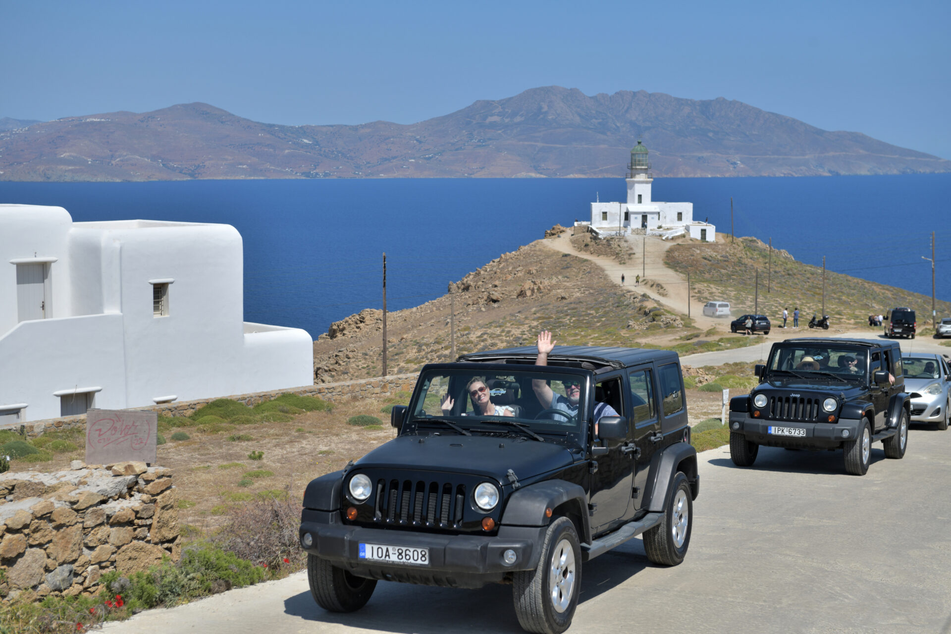 Jeep vehicles driving in the streets