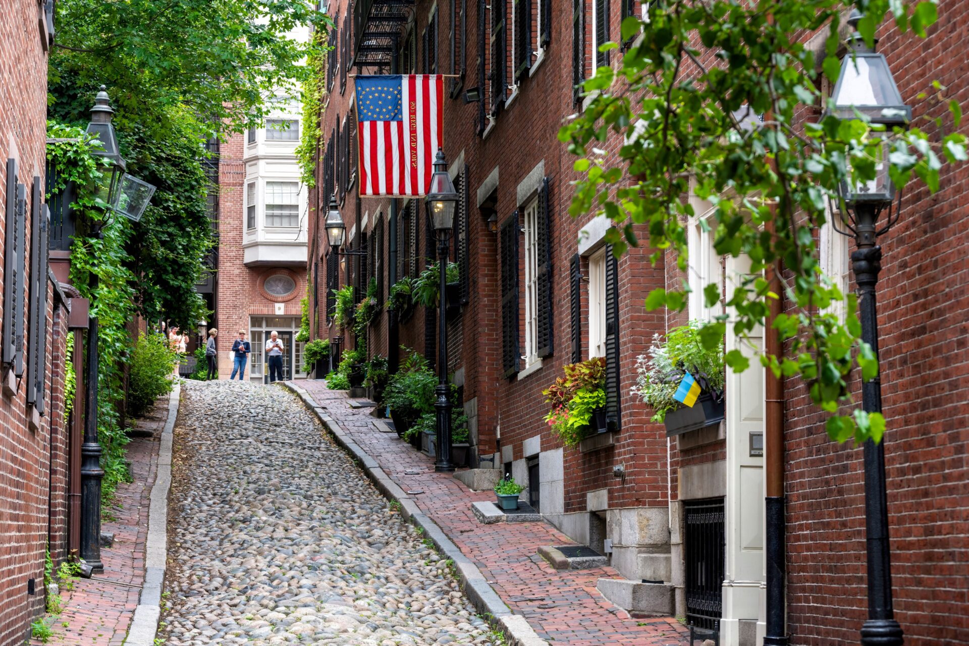 Beacon Hill cobblestone street