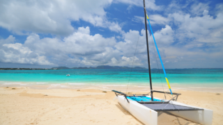 Catamaran on the beach