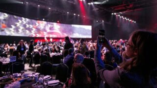 View of corporate evening event