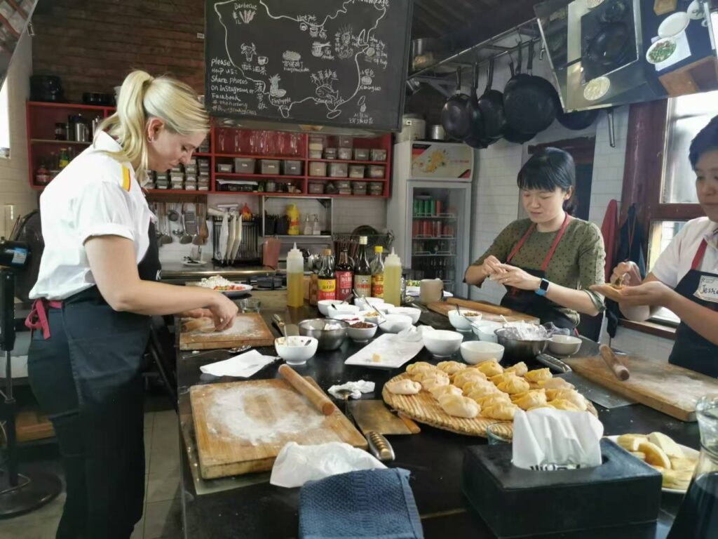 Making dumpling in the Hutong