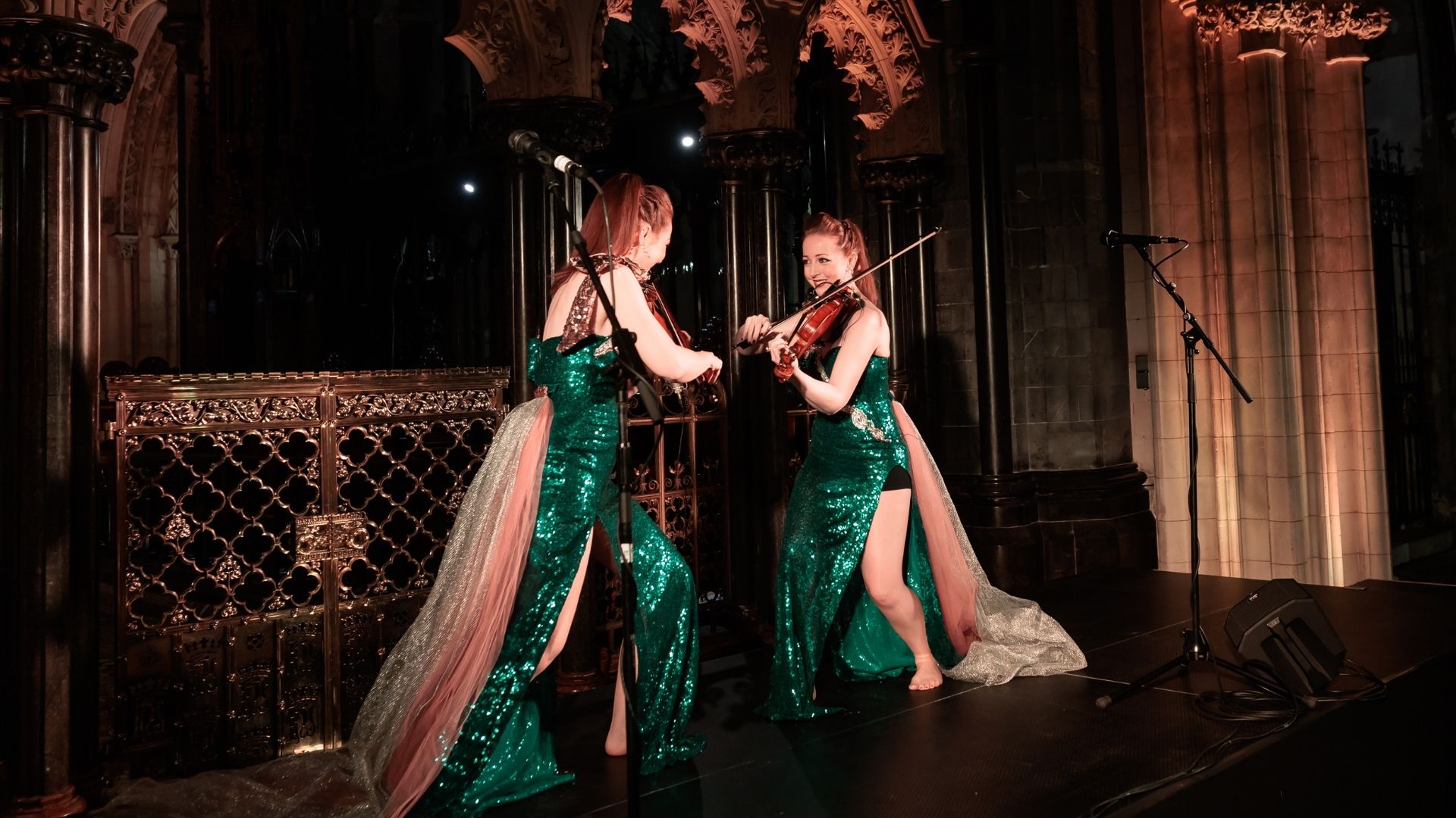Two Ladies playing violin