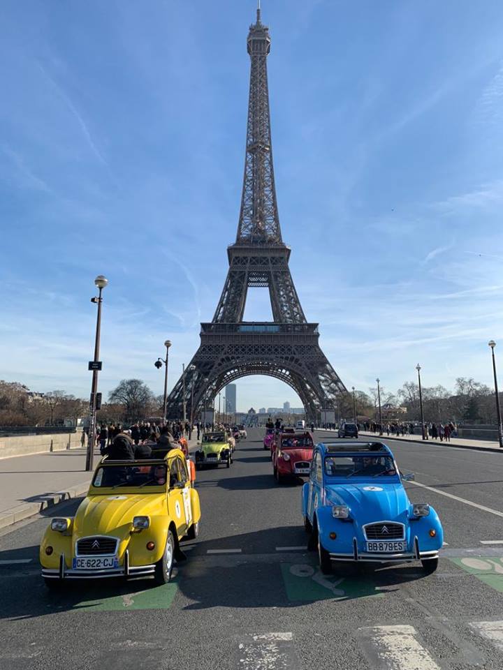 Visit Paris in Vintage 2CV cars