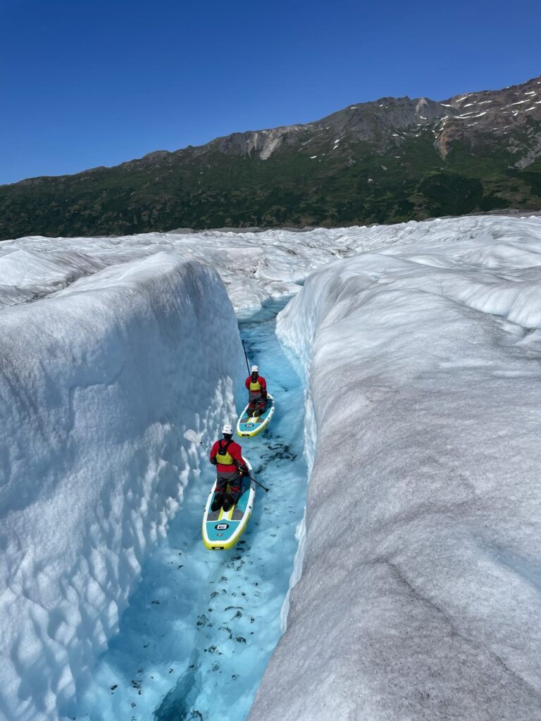 Paddle Boarding on Glacier