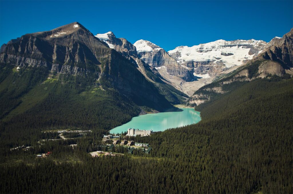 Ariel View of Lake Louise