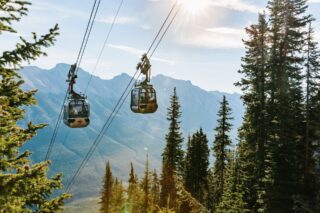 Banff Gondola through trees
