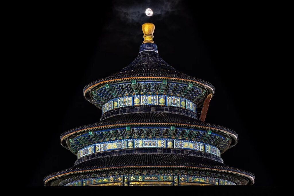 Beijing architecture at night