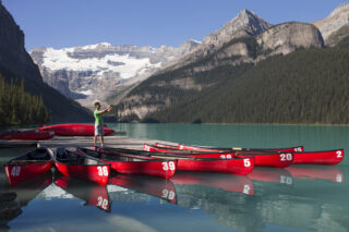 Canoes Lake Louise